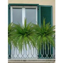 Fake Ferns Large Artificial Fern with 14 Leaves for Indoor Outdoor Faux Boston Faux Fern Bush Plant for Home Office Garden Decor