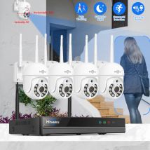 Hiseeu 3/5MP WiFi Kit sistema di telecamere di sorveglianza di sicurezza Motion Tracking Visione notturna a colori 16CH NVR Set di telecamere CCTV wireless