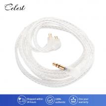 Cavo per auricolari Celest Icelis OFC Cavo per cuffie Hifi placcato argento Accessori per cuffie Spina da 3,5 mm con IEM a 2 pin da 0,78 mm
