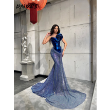 Modisches trägerloses Ballkleid 2025, luxuriöses, glänzendes, ärmelloses Abendkleid, elegantes, bodenlanges Meerjungfrau-Abendkleid in A-Linie, individuell anpassbar