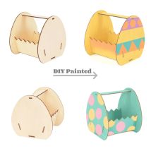 Osterei-Aufbewahrungskorb, Hase, DIY, bemaltes Holzhandwerk, handgefertigt, Frohe Ostern, Halter, Regale, Party-Dekoration, Küchenzubehör