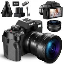 NBD Kompakte digitale Fotokamera 4K WIFI WebCam Vintage Vlog Videorecorder YouTube 48MP Camcorder 16X Digitalzoom Kamera