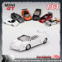 Minigt 1:64 Contach 25th Anniversary Aventador Lbwk Ford Shelby Gt500 Gt-R Lancia Delta Hf Symulacja Odlewane Modele Zabawki ze Stopu