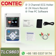 Oryginalne CONTEC 3 kanały holterowskie EKG, EKG metodą holtera, dynamiczny Monitor EKG, 24 godzin rejestrator EKG TLC9803