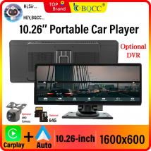 BQCC Universale 10.26 ''Portabile Lettore Per Auto IPS Schermo Auto DVR Senza Fili Carplay Android Auto BT FM Multimediale Smart Stereo Radio