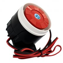 130 dB verkabelte Mini-Ton-Alarmsirene, Motorradhupe für Alarmanlage, funktioniert mit DC 24 V