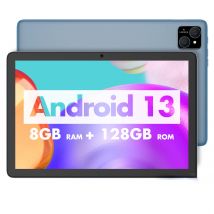 Tablet da 10 pollici, Android 13, Octa-Core, WiFi 5Ghz, archiviazione da 128 GB, 8000 mAh, fotocamera da 2,0 MP 8,0 MP, Tablet PC certificato GMS