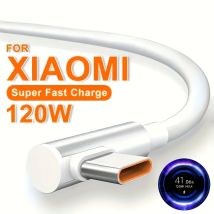 120W Max Elbow Super Fast Charging Cable Is Suitable For Xiaomi Mobile Phones, Huawei Mobile Games, Elbow Type-C Cable