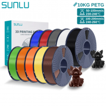 SUNLU PETG 10 kg 3D-Drucker-Filament, 1,75 mm, hohe Zähigkeit, ordentlich gewickelte 3D-Filamentspule für die meisten FDM-3D-Druckermaterialien