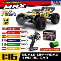 WLtoys 16101 Pro 1:16 75KM/H 4WD RC Auto Con Luce A LED 2.4G Auto di Controllo Remoto Ad Alta Velocità Drift Monster Truck per il Regalo Dei Bambini