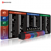 Tappetino per mouse EXCO Excel Parola grande PPT scorciatoie Traghetta Tastiera Tappetino per mouse Bordo cucito Base antiscivolo Tappetino da scrivania per Home Office