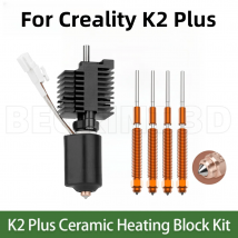 Für Creality K2 Plus Keramik-Heizblock-Ersatz, Hot End, gehärteter Stahl, Ganzmetall-Design, Schnellwechsel-Düse für K2 Plus