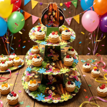Mascha und der Bär Kindergeburtstag Party Supplies Tortenständer Kleine Kuchendekoration Dessertständer Tischdekoration