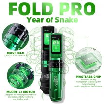 Dragonhawk Fold Pro Maszynka do Tatuażu Rok Węża Edycja Limitowana Bezprzewodowy Pen do Tatuażu 7 Ruchów 2 Baterie z Większym Uchwytem