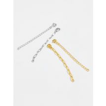 ANDYWEN 925 Sterling Silver Circle Adjustable Extend Chain Cuban Extension Chain Women Spare Parts Necklace Accessories