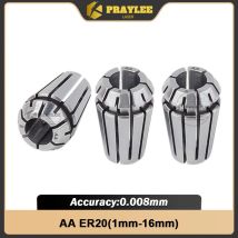 ER20 Spannzangenfutter ER 0,008 AA 1mm-16mm ER20 Spannzange Hochpräzise Spannzange Werkzeughalter Halterungswerkzeug