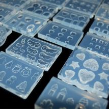 SNASAN Diamonds Gemstone Crystal Beads Heart Silicone Mould Beauty Nail Art Casting Mold UV Epoxy Jewelry Handmade Tool