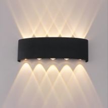 Lampada da parete a LED su e giù Lampada da parete interna impermeabile per camera da letto Soggiorno Corridoio Illuminazione per interni ed esterni