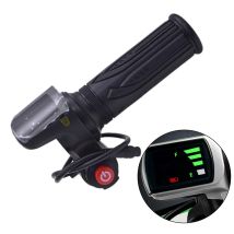 Elektrofahrrad Twist Throttle 36V 48V Grip Speed Display für alle Elektroroller 6-polige wasserdichte Schnittstelle mit/ohne Schlüssel