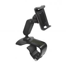 360 Degree Rotation Dashboard Cell Phone Holder for Car Clip Mount Stand Suitable for 4 to 7 inch Smartphones (Black)