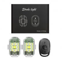 2/4PC Wireless LED Luce stroboscopica Telecomando Lampada di avvertimento Indicatore flash Anti-collisione per auto Auto Moto Drone Cruise