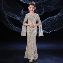 Mädchen Meerjungfrau Kleid Pailletten Kinder Brautjungfer Brautkleider für Kinder luxuriöse Abendkleider Mädchen Boutique Party tragen Kleid