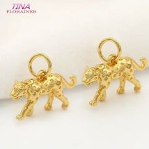 20*13MM 14K Gold Farbe Messing Leopard Charms Anhänger Hohe Qualität Diy Schmuck Erkenntnisse Zubehör Großhandel