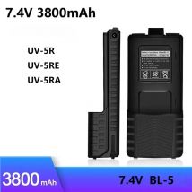 Compatibile con BaoFeng Walkie Talkie Batteria UV-5R Plus 7.4V 3800mAh Batteria ricaricabile UV5RA Accessori radio UV5RE