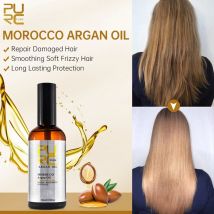 PURC Pure Marokko Arganöl, glättend, nährend, Anti-Frizz, Reparatur beschädigter, glänzender Haarbehandlung, Haarpflegeöl, 100 ml