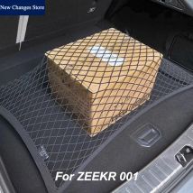 For ZEEKR 001 007GT 7X 2021-2026 Rear Trunk Net Bag Luggage non-slip elastic hanging pocket Car Interior Accessories
