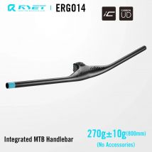 RYET MTB Integrierter Lenker Carbon Rise 800 mm Superleichter XC-Lenker Einteiliger flacher Stangenvorbau Fahrradzubehör