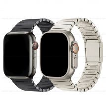 Urvoi Link Armband für Apple Watch Ultra2 Serie 9 8 7 6 se5 Edelstahl armband für iwatch Magnet Schnallen band Titan Farbe