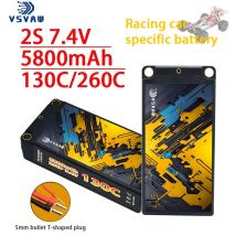 1/2Pcs Original TERANTY 2S 7,4 V 5800mAh 130C/260C Lipo Batterie 1/10 Drift Racing Bigfoot off-road Hard Shell Lithium-Batterie