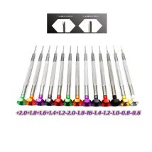 Orologio Orologio Strumenti Parti Cacciavite da 0,6-2,0 mm Orologio Cellulare Occhiali Kit di strumenti di riparazione Cacciaviti in lega di acciaio inossidabile