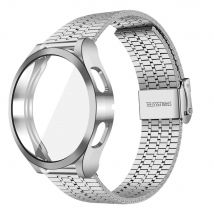 Per samsung galaxy watch 7 6 5 4 40mm 44mm 5pro 45mm band + custodia TPU Bumper 6classic 47mm 43 custodia protettiva per cinturino in acciaio inossidabile