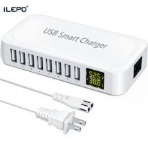 8-Port-USB-Ladegerät mit LED-Digital anzeige 8a max 2.1a 40W USB-Hub-Ladegerät für iPhone 15 14 iPad Samsung S23 S22 Xiaomi