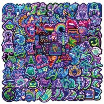 10/30/50/100/200 stücke Lustige Kreative Neon Licht Aufkleber Cartoon Aufkleber Dekoration DIY Sammelalbum Skateboard telefon Aufkleber Verpackung