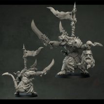 Zestaw modelarski z żywicy 28 mm, Niepomalowany model Warlorda Myszy (tylko 1 mysz ma wiele broni), niezmontowany i niepomalowany GK, 1611W