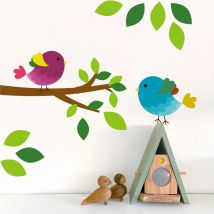 Cartoon niedlichen Zweig Vogel Tiere Wanda uf kleber für Kinderzimmer Wandt attoos Wohnzimmer Dekoration für Schlafzimmer Kinderzimmer Wohnkultur