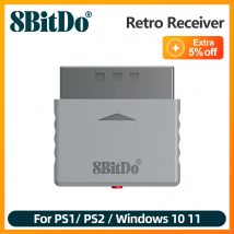 8bitdo receptor Retro Para PS1, playstation 2 y Windows, Compatible con gamepad, xbox series,xbox one,Switch Pro y playstatíon 5, ps4