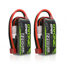 Batteria Lipo OVONIC 3S Shorty 11.1V 120C 2200mAh con spina T/XT60 per 1:14 RC Car Truck Drone aereo FPV (2 pezzi)