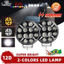 CO LIGHT 7" runde Off-Road-LED-Arbeitsscheinwerfer, Fahr-LKW-Arbeitsscheinwerfer, weißer Blitz, Blinker, gelbes Tagfahrlicht für ATV, UTV, Auto, LKW