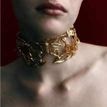 2025 neue Metall Schmetterling Halsband Halskette Hip-hop Übertrieben Party Schmuck für Frau Geschenk Großhandel