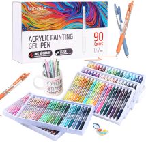 Acryl-Malerei-Gelstift, einziehbare 0,7-mm-Spitze, reiche Farbtinte mit großer Kapazität, Kunstbedarf, für Tagebuch, Karten, Heimwerken, Färbung, Kritzeln