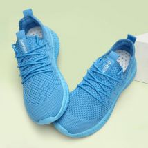 Damyuan Damen Sneaker 2024 neue Mode atmungsaktive Trainer bequeme Turnschuhe Mesh Schnürung Damen Tennis schuhe