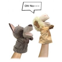 Stuffed Plush Animals Toys Hand Finger Story Puppet Kawaii Dolls Educational Baby Toys Lion Elephant Bunny Monkey Children GIft