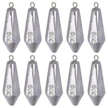 6pcs 100g Fishing Leads Sinkers Kit 20g-80g Fishing Weights Hexagonal Shape Casting Drop Shot Sinker Long Streamlined Weight