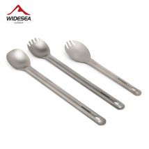 Widesea Camping Titanium Spork Spoon Outdoor Lekki widelec Zastawa stołowa Przenośny piknik Piesze