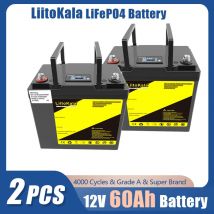 2szt LiitoKala 12V/12.8V 60Ah 30Ah 40Ah 50Ah LiFePO4 Akumulator kempingowy Wodoodporny akumulator do wózków golfowych Off-Road Off-grid Energia słoneczna