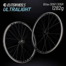 ELITEWHEELS 700C Rennrad Tubeless Laufradsatz Carbonfaser-Fahrradlaufrad Bitex Straight Pull Hub zum Klettern, nur 1282g